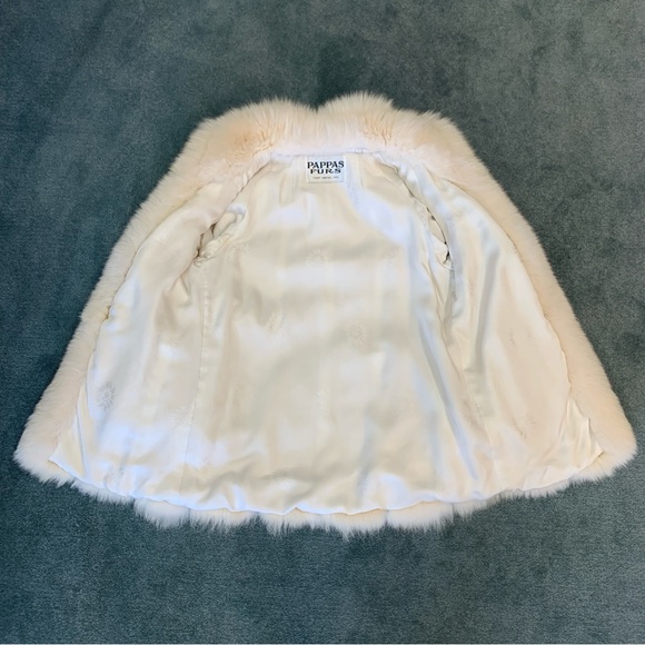 Genuine Fox Fur Open Front Collared Jacket With Pockets - Picture 12 of 14